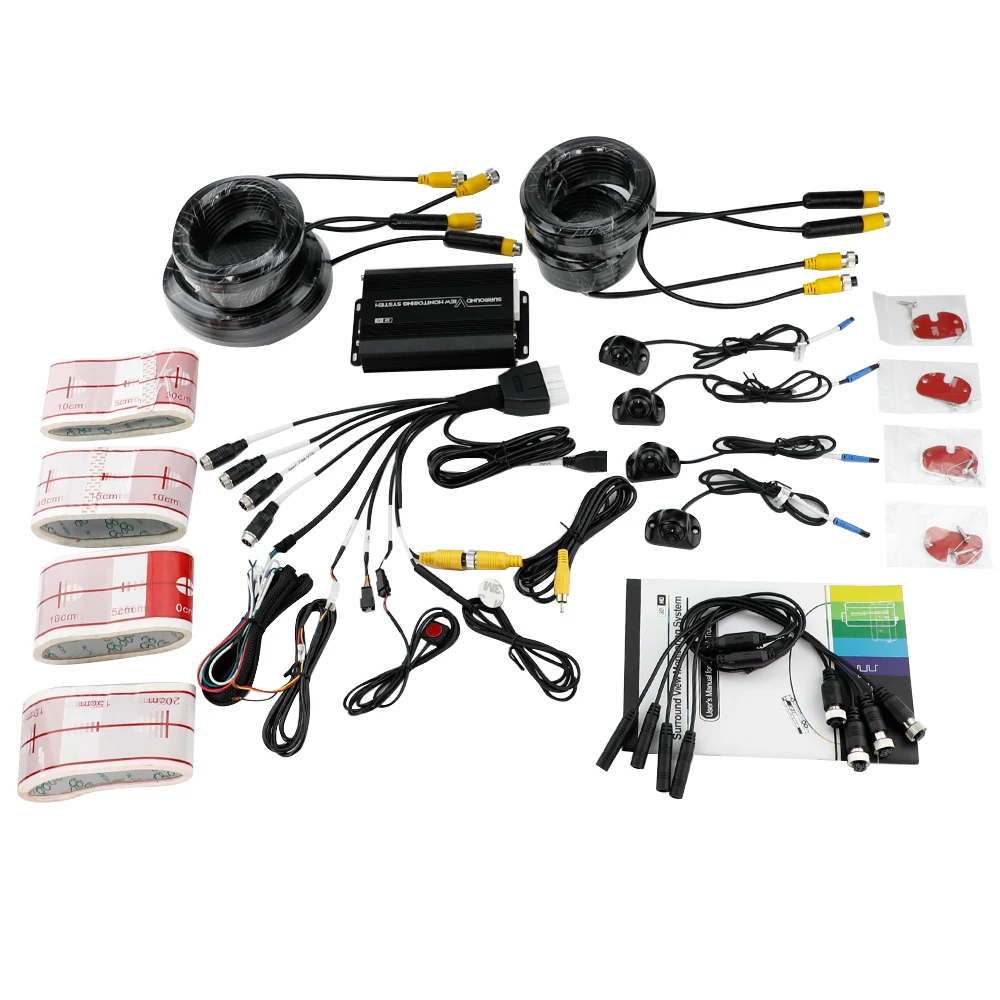 3D 1080P AHD signal super night vison around view system for engineering vehicle