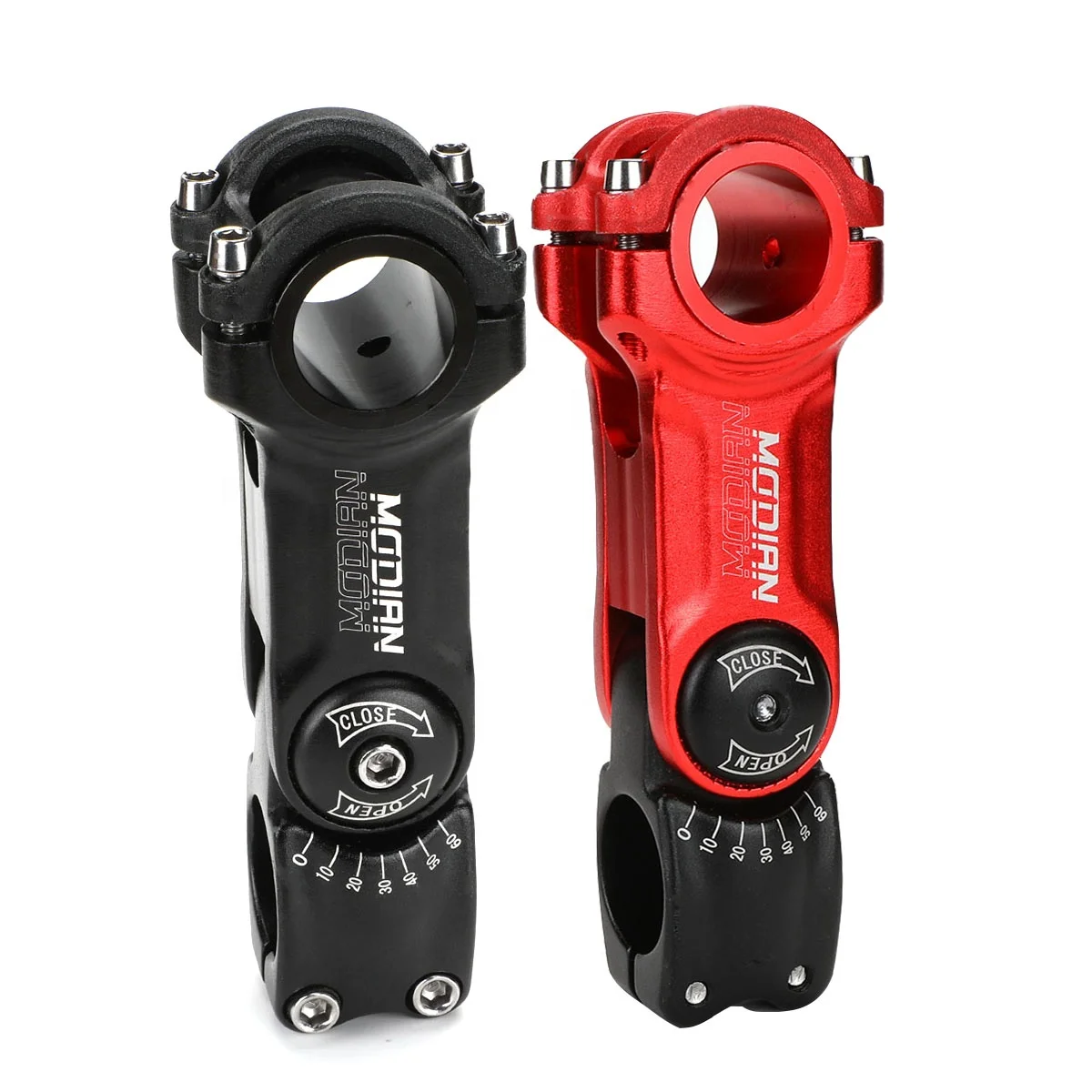 Bicycle Handlebar Stem -45 To 90 Degree 80/100/130mm Aluminium Stem 25.4/31.8mm Adjustable Stem For Xc Mountain Road City Bike