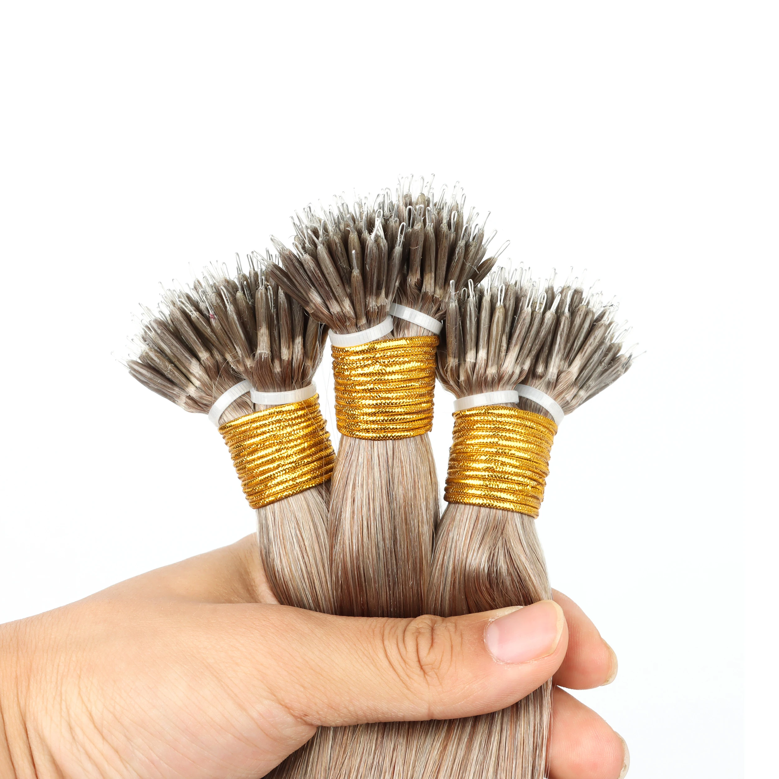 Natural Look Nano Beads Double Drawn Mongolian Virgin Human Hair 26Inch Nano Ring Hair Extension