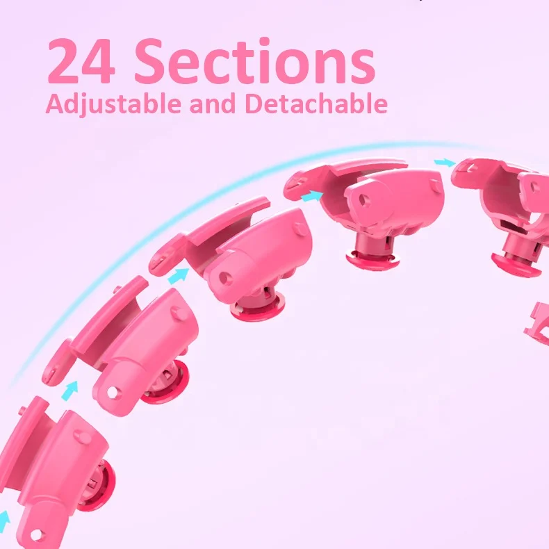 24 Knots Detachable Smart Weight Hula Ring Sport Hoop for Adults