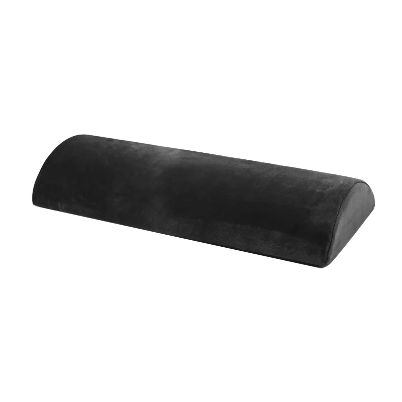 New Lash Extension Velvet Soft Memory Foam Lumbar Support Pillow Half Moon Bolster Semi-Roll Pillow