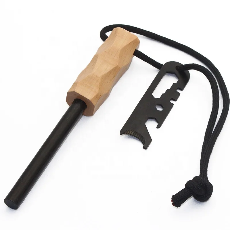 15,000 ignitions Outdoor Adventure Firesteel Fire Starter Kit with Survival Firecraft Paracord