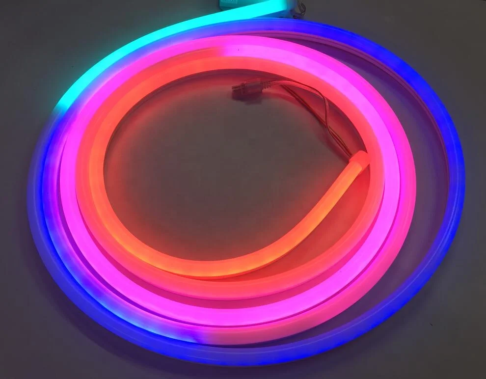 Waterproof outdoor neon tube RGB addressable LED flexible neon tube DC12/24V