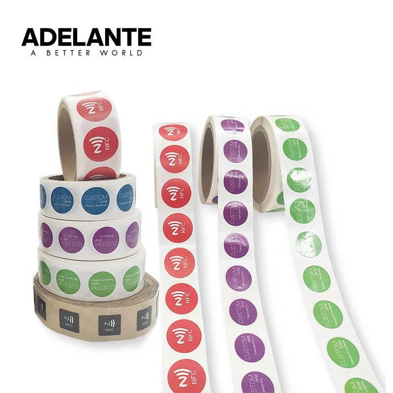 Производитель ADELANTE, оптовая продажа, индивидуальная программируемая антиподделка, наклейка с этикетками NFC