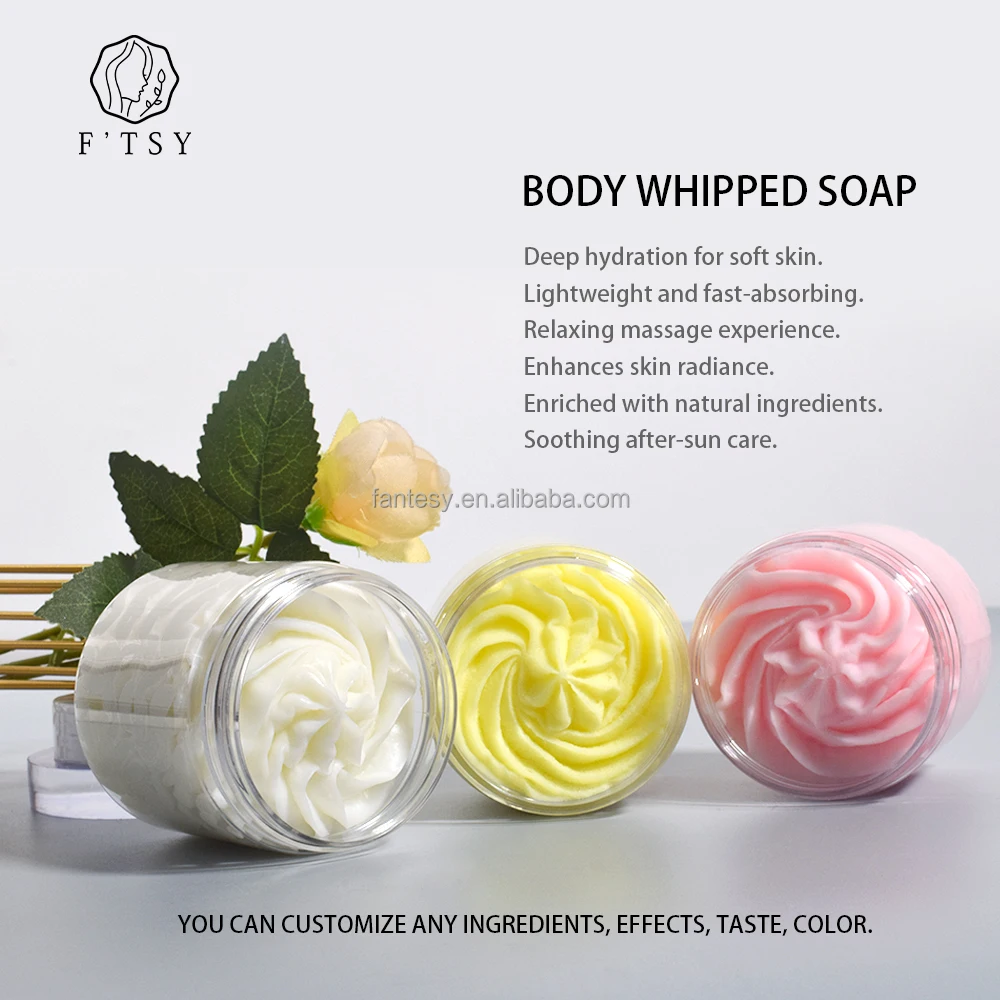 Hot Sales Body Wash Skin Care Vegan Shower Soap Moisturizing Whipped Soap Cream Soap