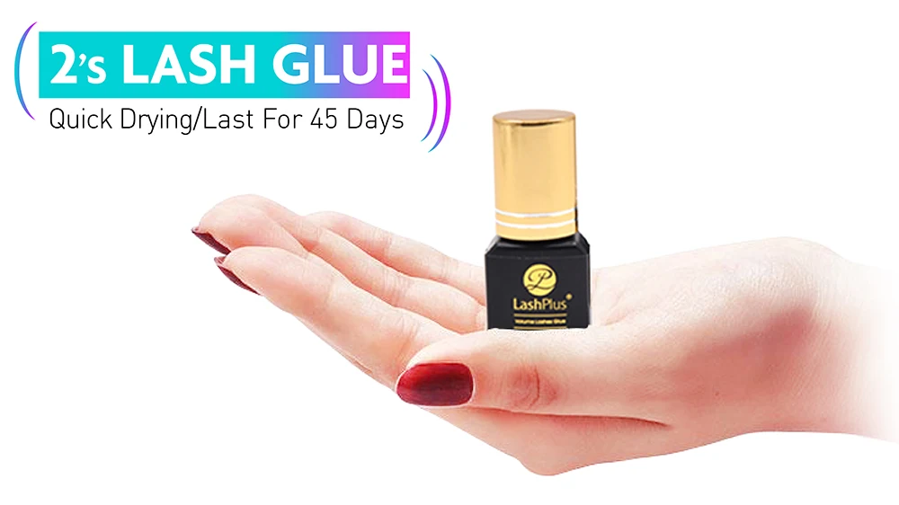 Wholesale Custom logo 5ml Lightning fast long retention eyelash extension adhesive LED UV lash glue