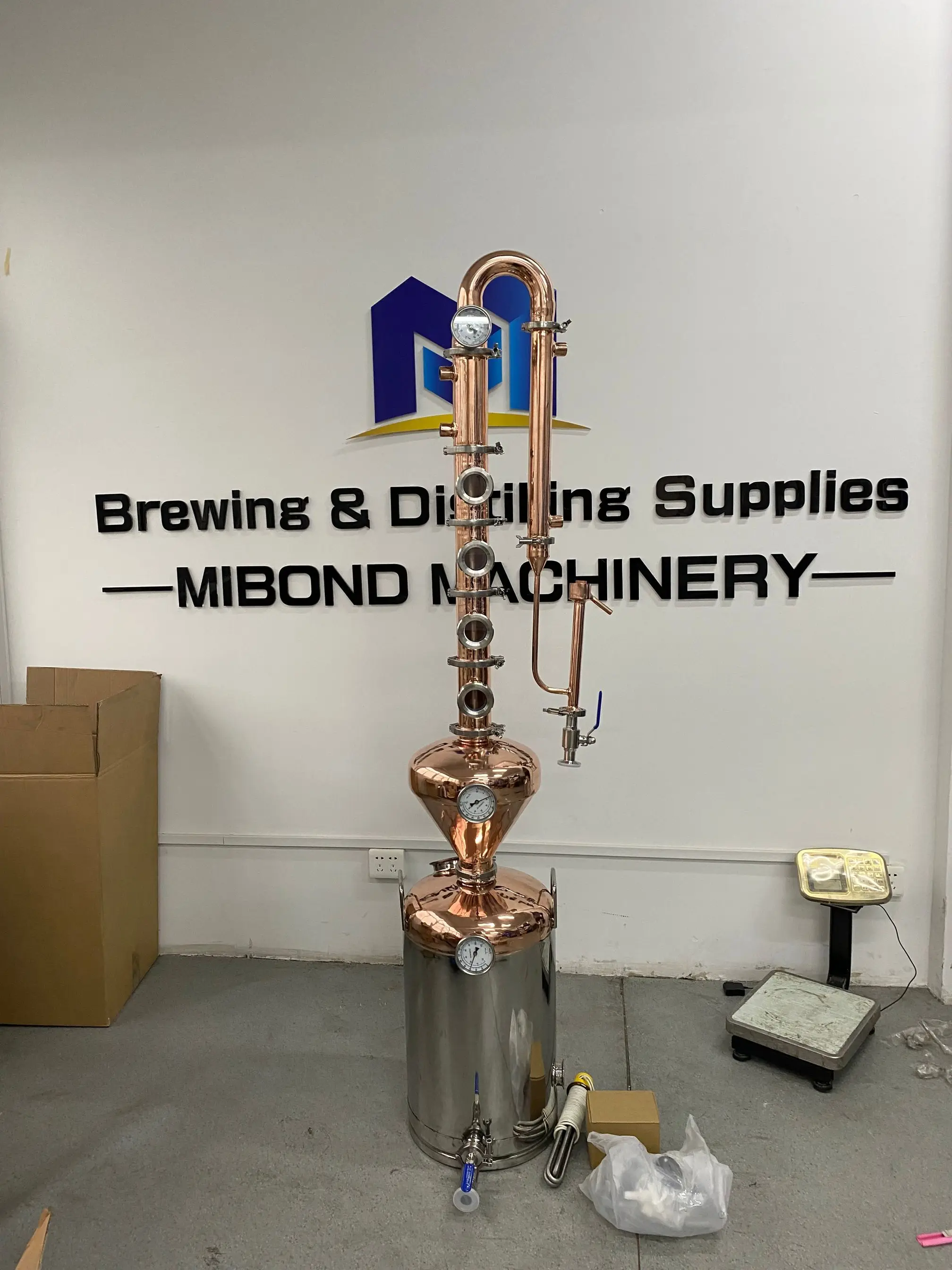 Home use small red Copper column still distillation equipment for sale