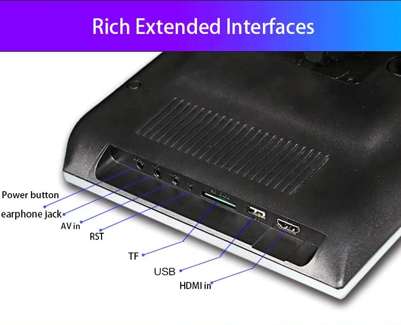 bulk drop shipping full angle screen android 9 screen 12.5 inch IPS USD SD input screen tv display tv headrest car monitor