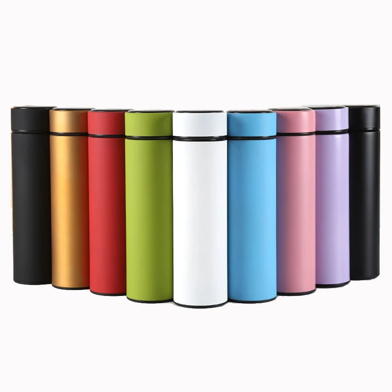 500ml Customized Logo Matt Vacuum Flask Thermos With Tea Filter
