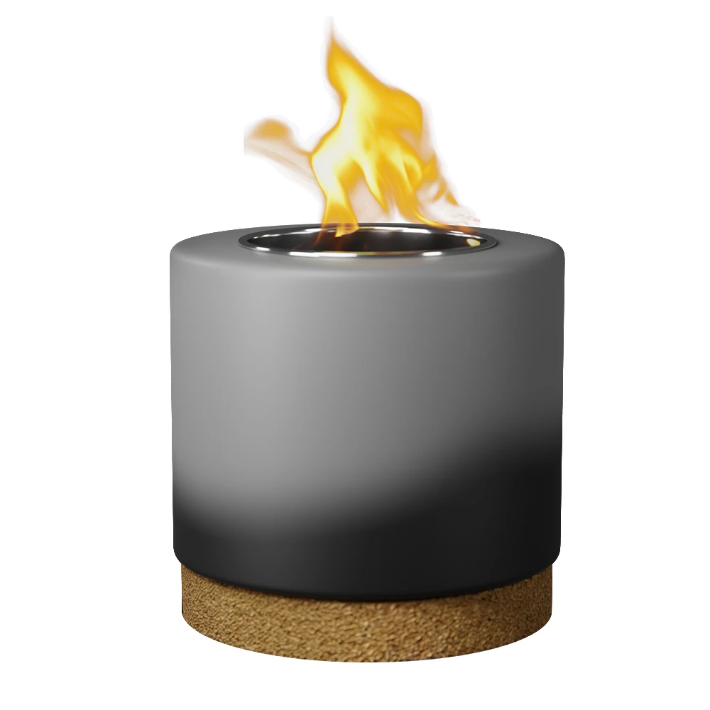 Manufacturer Black Concrete Small Mini Table Top Fire Pit Burner Tabletop Fireplace With Smores Maker Kit