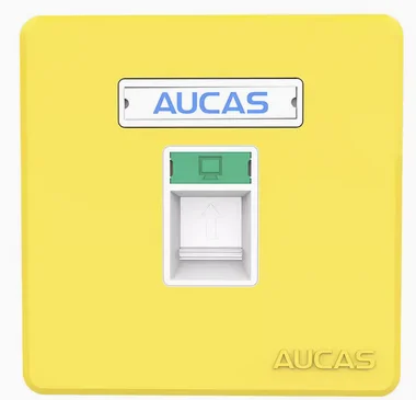 Standard keystone jack fit to colorful Faceplate RJ45 Cat5e Cat6 Cat7  Lan Cable 1 Port 2 ports coupler Wall Plate