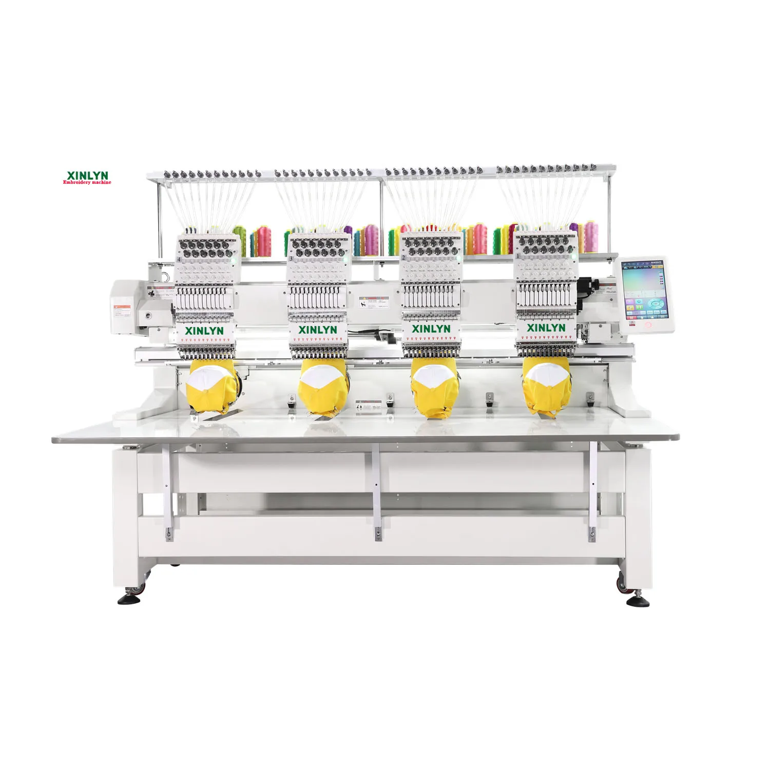 XINLYN 4 heads work area 400*450mm dahao computer High speed good price garments cap tshirt hat computer embroidery machine sale