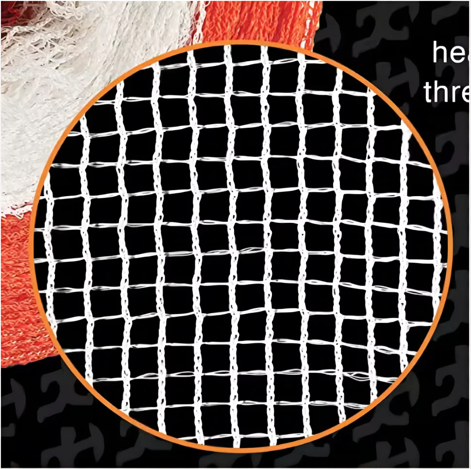 Construction white safety net building industry grid nets debris nets orange color