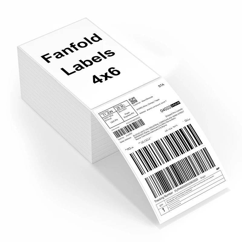 4 x 6 3-Proof BPAfree Thermal Label 500 PCS/Roll(Fanfold) Wholesale Shipping Customizable