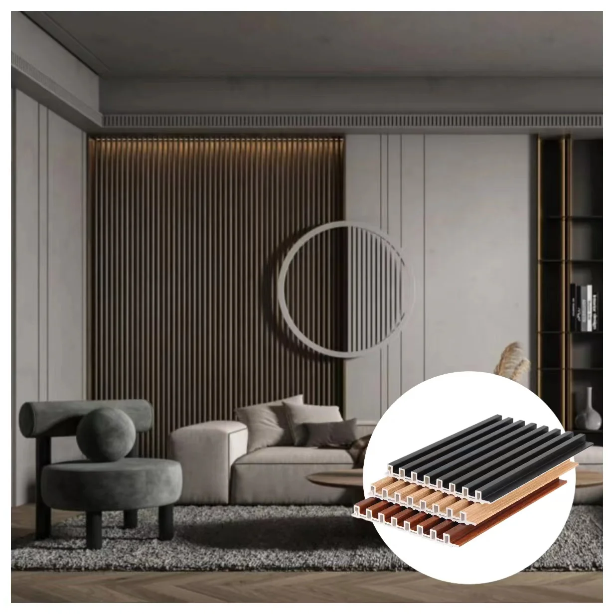 China Manufacturer Interior Decorative Materials PVC WPC Wall Panel for Decoration Use