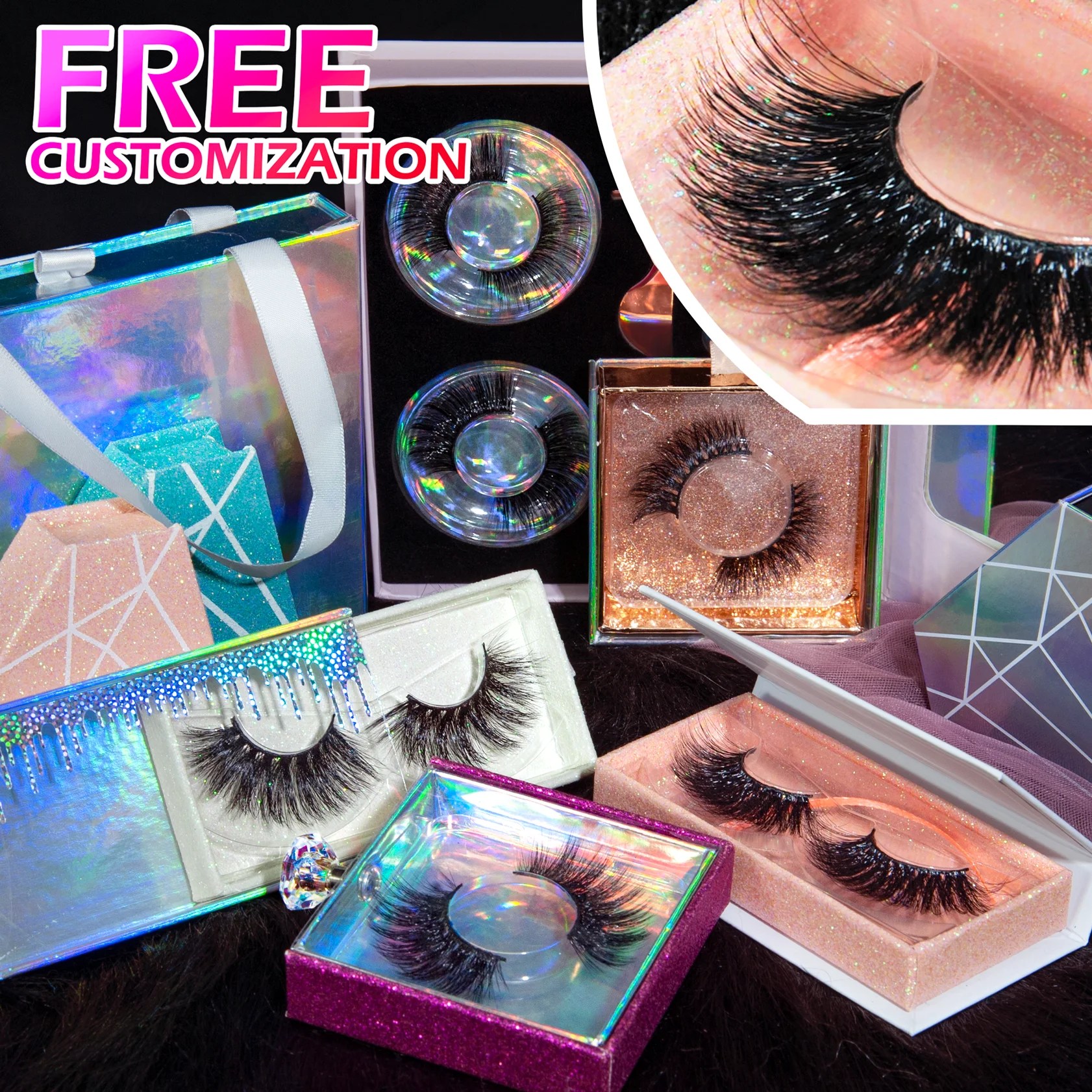 private label wholesale extension 25mm 30mm 5d long real mink lashes eyelashes vendor with custom logo and box