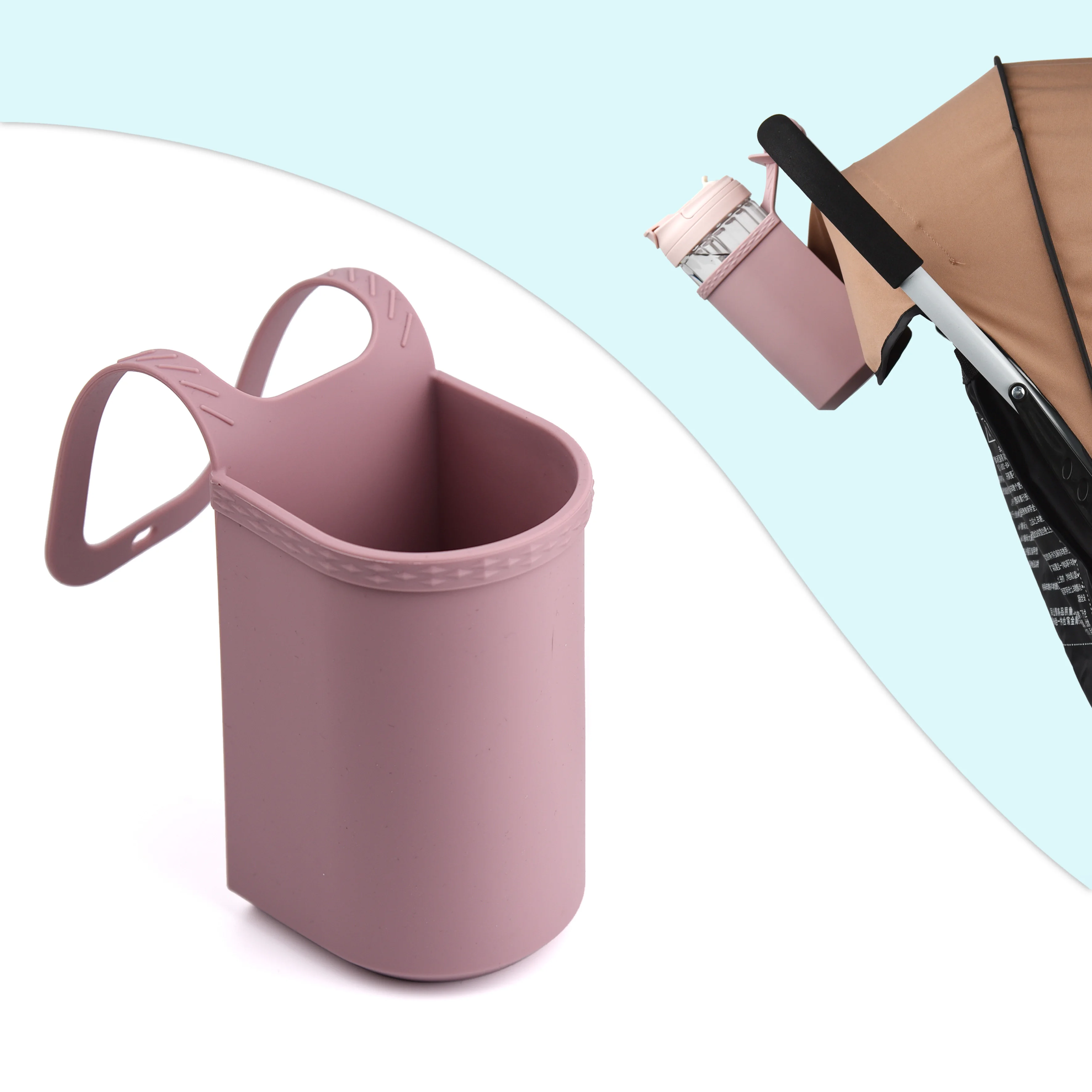 Portable Universal Attachment For Stroller Walker Silicone Stroller Cup Holder Stroller Organizer Bike