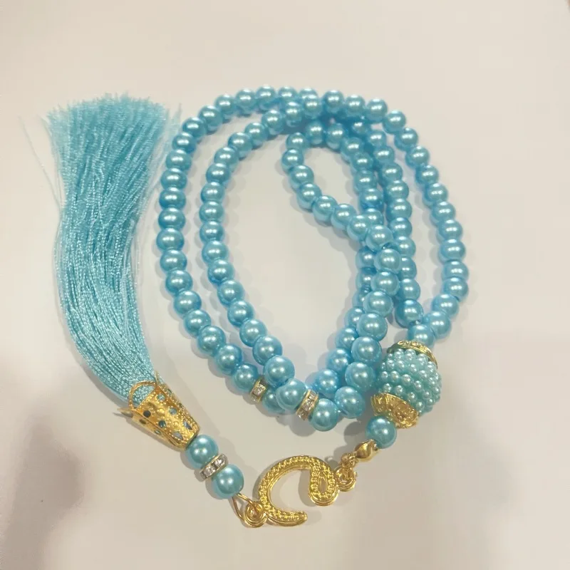 Wholesale Jesus Glass Pearl Chain Bracelet Gold Religious Beaded Bracelet Rosary Catholic Rosary Bracelet