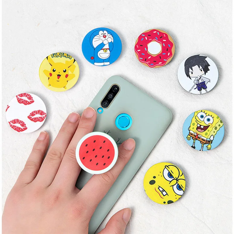 Customized NFC mobile holder stand socket PVC 213 Phone Grip Holder with Epoxy sticker 40mm nfc tag