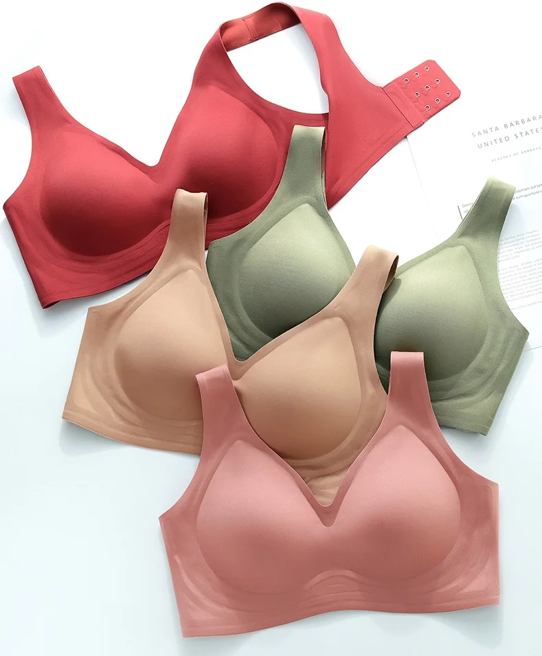 KL080 2023 Новый M-5XL 9 видов цветов модный Удобный и Мягкий Бесшовный Бюстгальтер больших размеров большая чашка