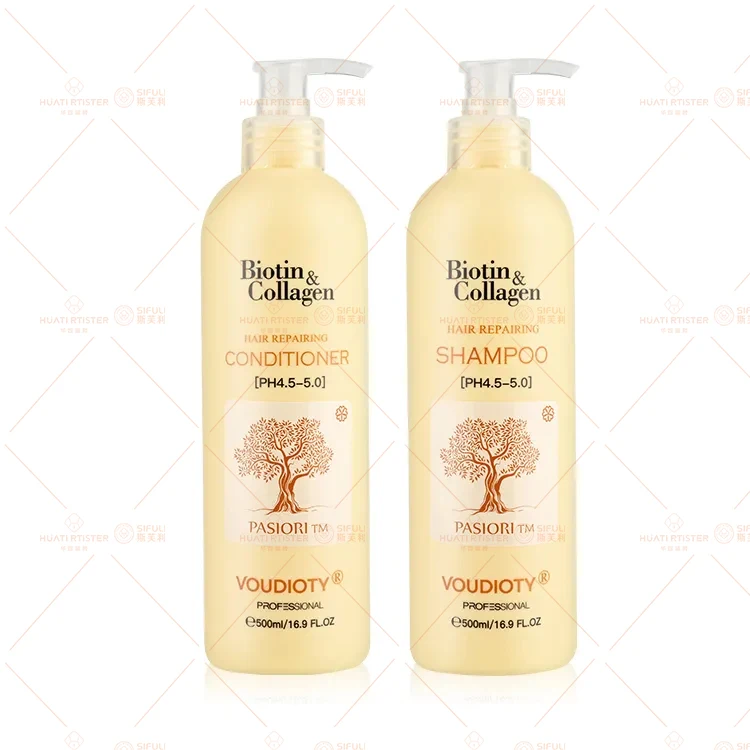 Huati Sifuli voudioty pasiori 1000ml Collagen Cleansing Nourishing Smoothing Straightening Hair Shampoo and conditioner