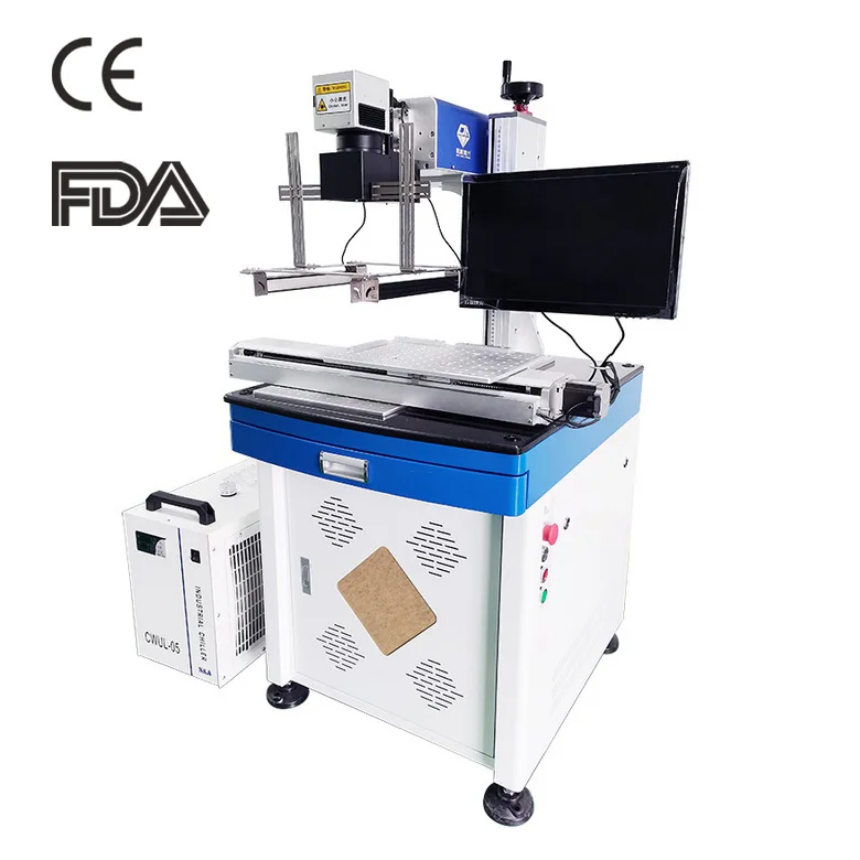CCD Visual Positioning Advanced Optowave 3W 5W 8W 10W UV Laser Marking Machine Movable Slides Large-format CE Certified