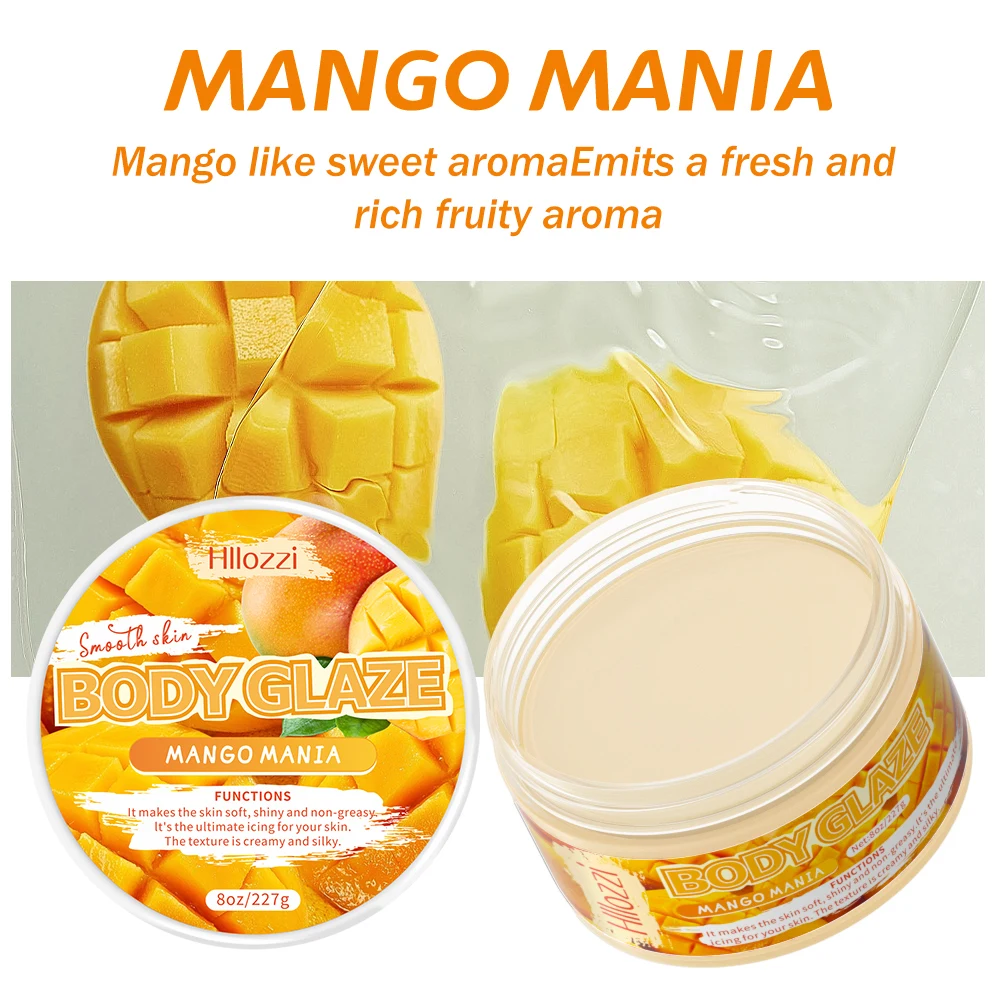 Factory customization 8oz/227g  Skin cream anti aging body butter moisturizing skin body lotion mango body glaze beauty products