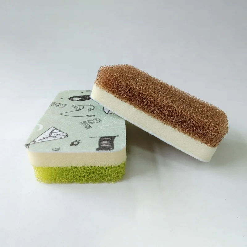 
Printed Non-woven Kitchen Cleaning Loofah Sponge 