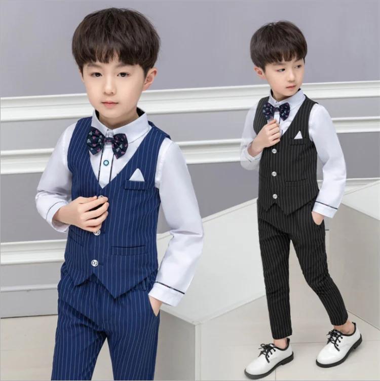 WSG124  New Arrival 3pcs set with tie   Clothes  Suit for Weddings Children kids suit boy