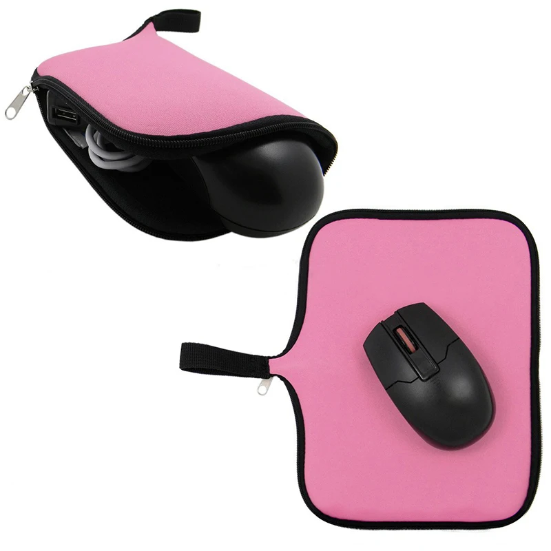 Factory customized Round square gaming mouse pad sublimation Printing Wholesale neoprene case mouse zipper pouch