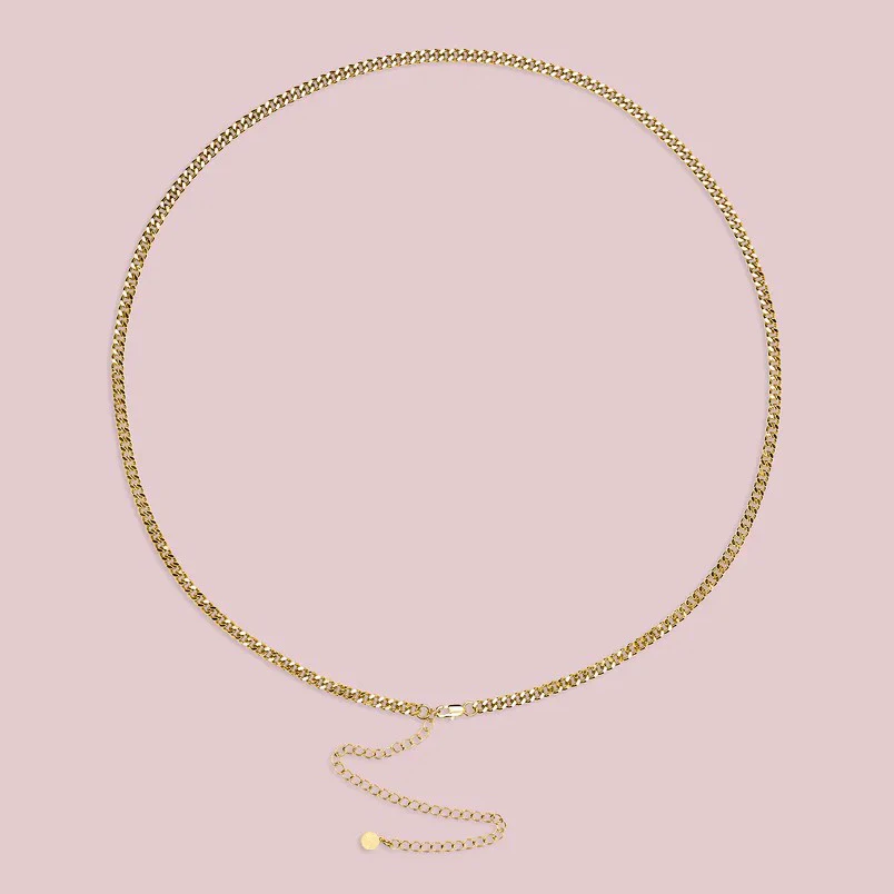 Customized Belly Bikini Gold Body Chain Belt 925 Silver Waist Chain For Women