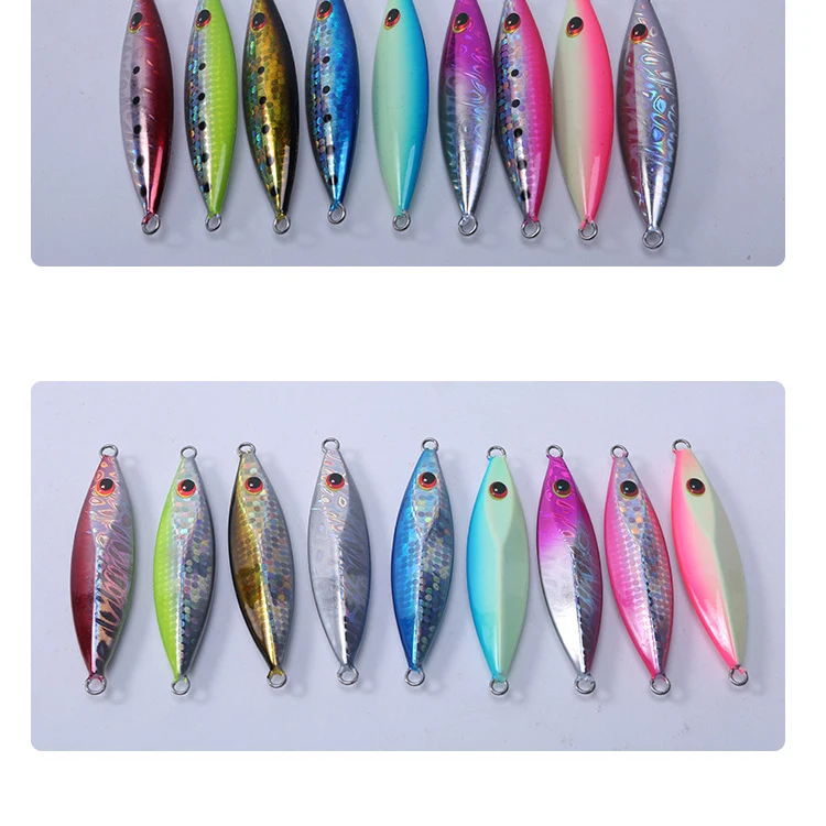 Wholesale japan 20g 30g 40g 60g luminous Metal jig Lures Bait Iron Saltwater Jigging Fishing Lure