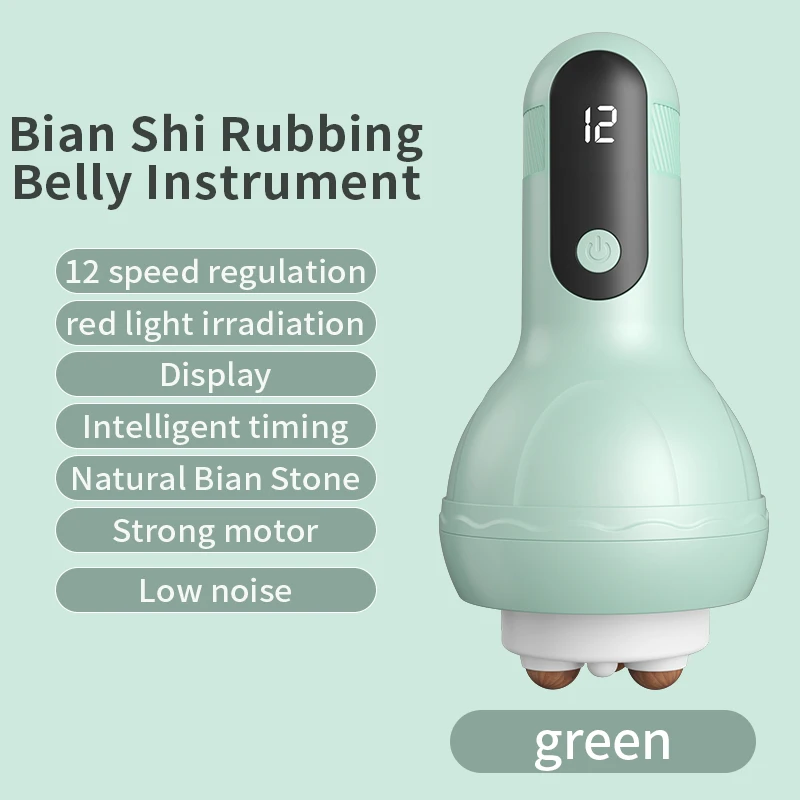 Heated Electrical Moxibustion Therapy Handheld Massage Fat Kneading Tummy Rubbing Artifact Body Vibration Abdominal Massager
