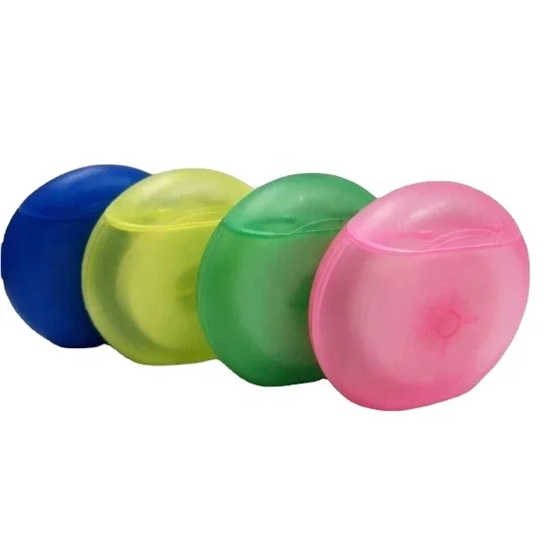 50m Mint Flavor Dental Floss with Bamboo Charcoal Thread Waxed Round Box Dental Floss with logo printing or private label on box