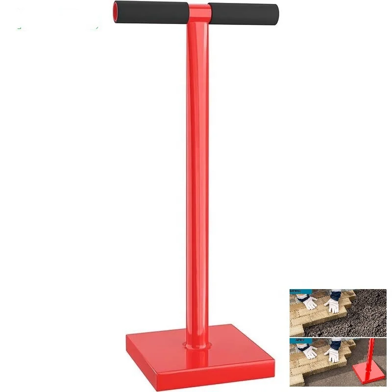 Soil Compactor  Hand Rammer Soil Tamper for gardening Steel Hand Tamper /Heavy Duty Ideal Tool Leveling Ground