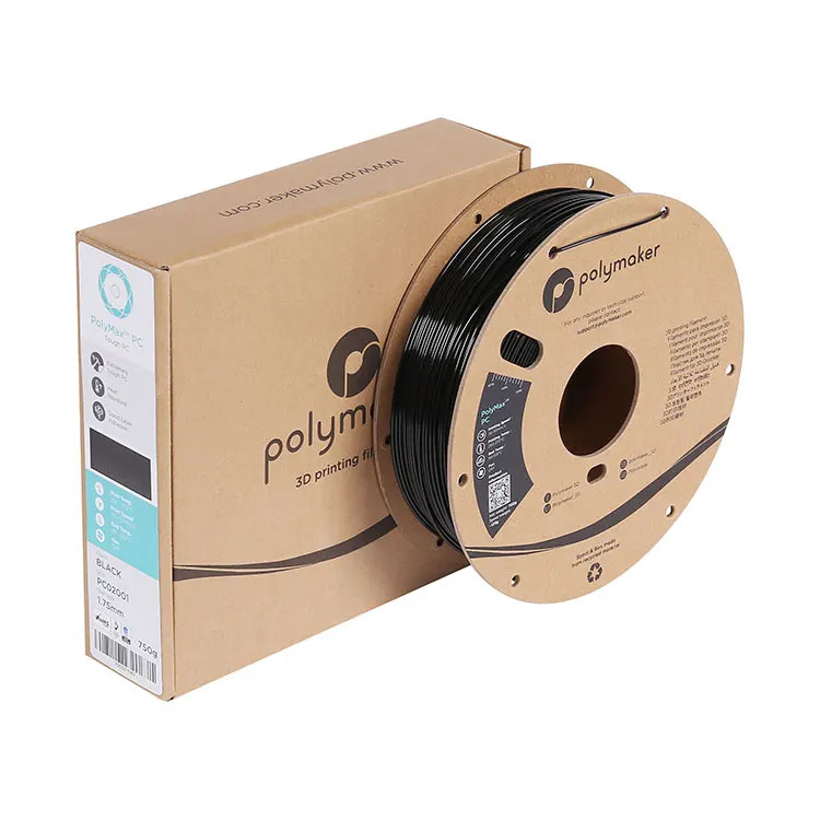 Competitive Price Extremely tough PC Heat Resistant 1.75mm / 2.85mm 0.75 KG  Polymaker PolyMax PC Filament For 3D Printer