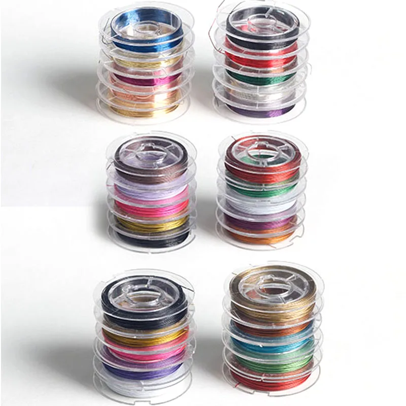 Copper Wire 10pcs 0.3mm Colorful Copper Wire Craft Beads Rope Beading Wire For Bracelet Necklace Jewelry DIY Accessories