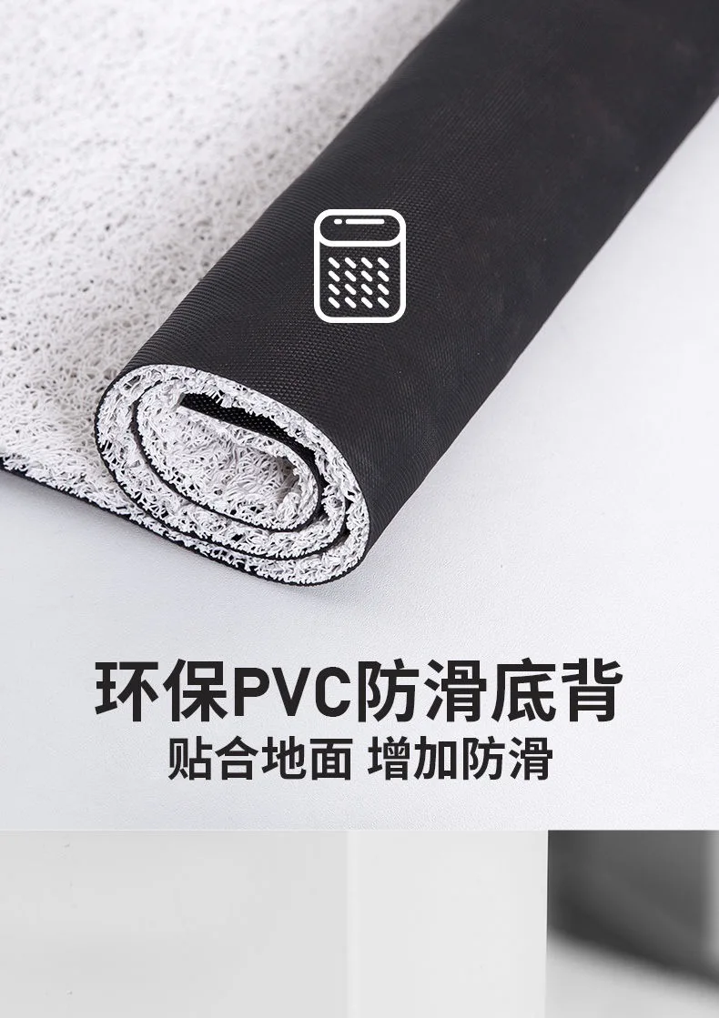 Faux Coconut Fiber Rugs Front Door Floor Mats Entrance Doormat Indoor Outdoor PVC Antiwear Non Slip Waterproof Bathroom Carpet