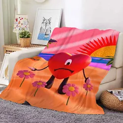 Wholesale Supply Personalized Unique Custom Fleece Blanket For White  bad cute bunny towel Transfer bad bunny blanket