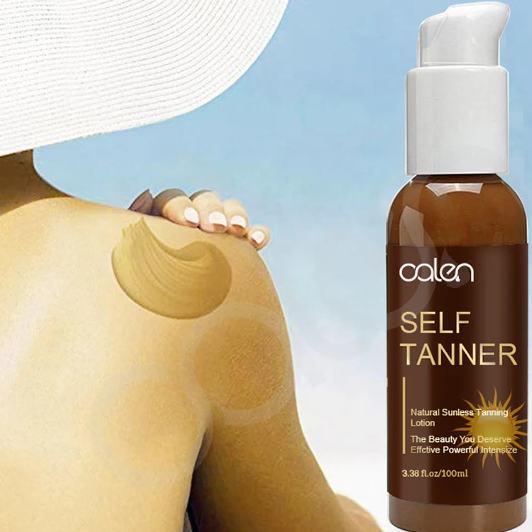 Private Label OEM Natural Glow Self Tanner Sunless Protect Bronzing Sun Organic Tanning Lotion