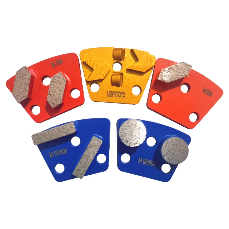 Trapezoid Grinding Pad PCD Disc Abrasive Disc,diamond Grinding Shoe/plate Diamond and PCD 65 Mn for Concrete Floor