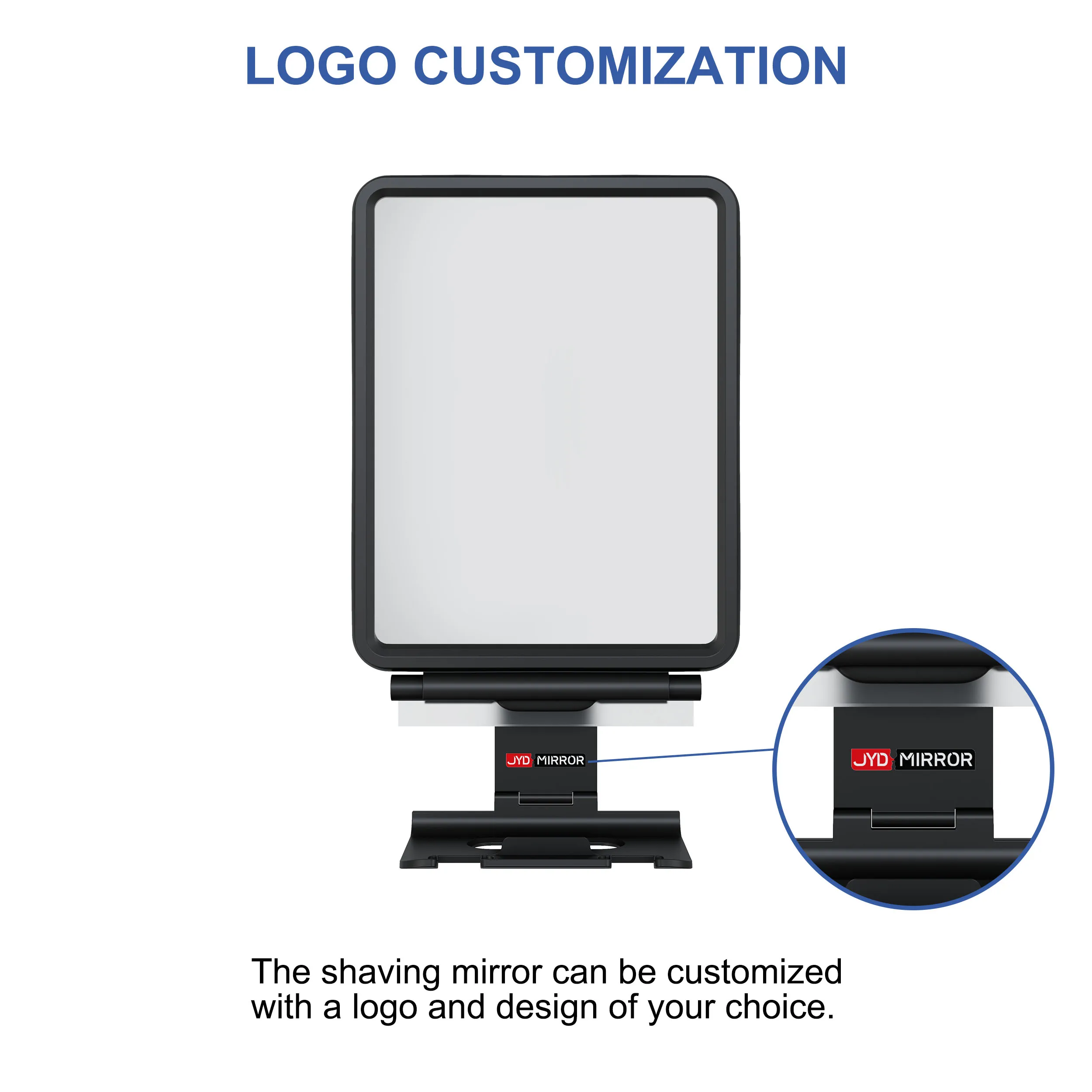 Custom Logo Upgraded Removable Anti Fog Wall Mounted Adjustable Razor Holder Fogless For Bathroom Shaving Shower Mirror