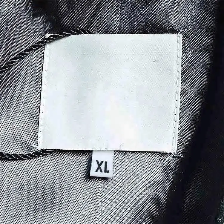 Custom Washable Cotton Fabric Print Serial Number Size Tags Labels and Stickers for Clothing Collar