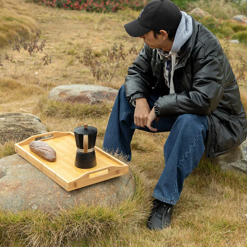 Natural Wooden Folding Adjustable Bamboo tray table folding for camping