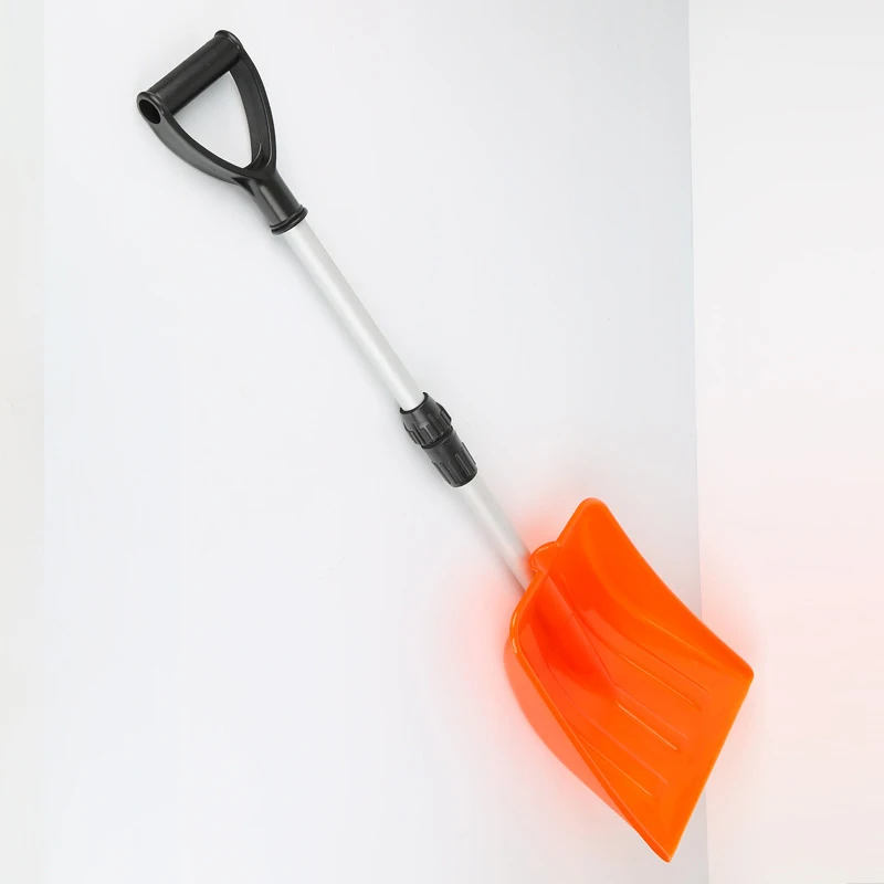 Portable Car Shovel Adult Size Wood Handle Light Blue Emergency Snow Shovel For Stairs Steps