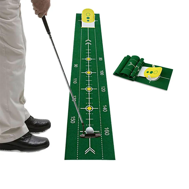 Indoor/Outdoor Mini Putting Ball Pad Anti-Slip Golf Training Mat Carpet Swing Practice Accessories Made of Durable Plastic