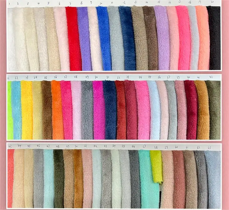Super Soft Short Plush Fabric Waterproof Laminated Fabric plush toy fabric
