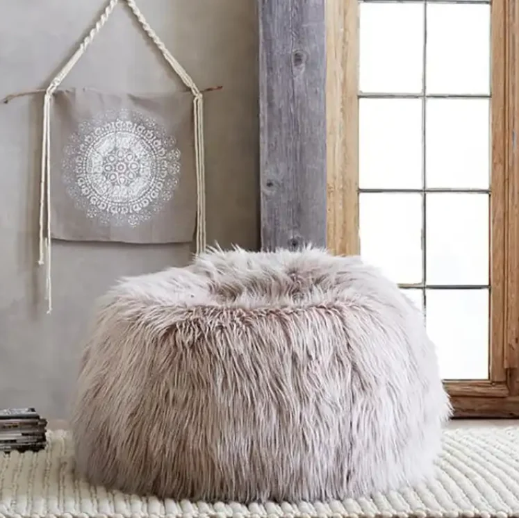 Comfortable Large Small Lazy Sofas Folding Sofa Bed Gaming Faux Fur Bean Bag Bed