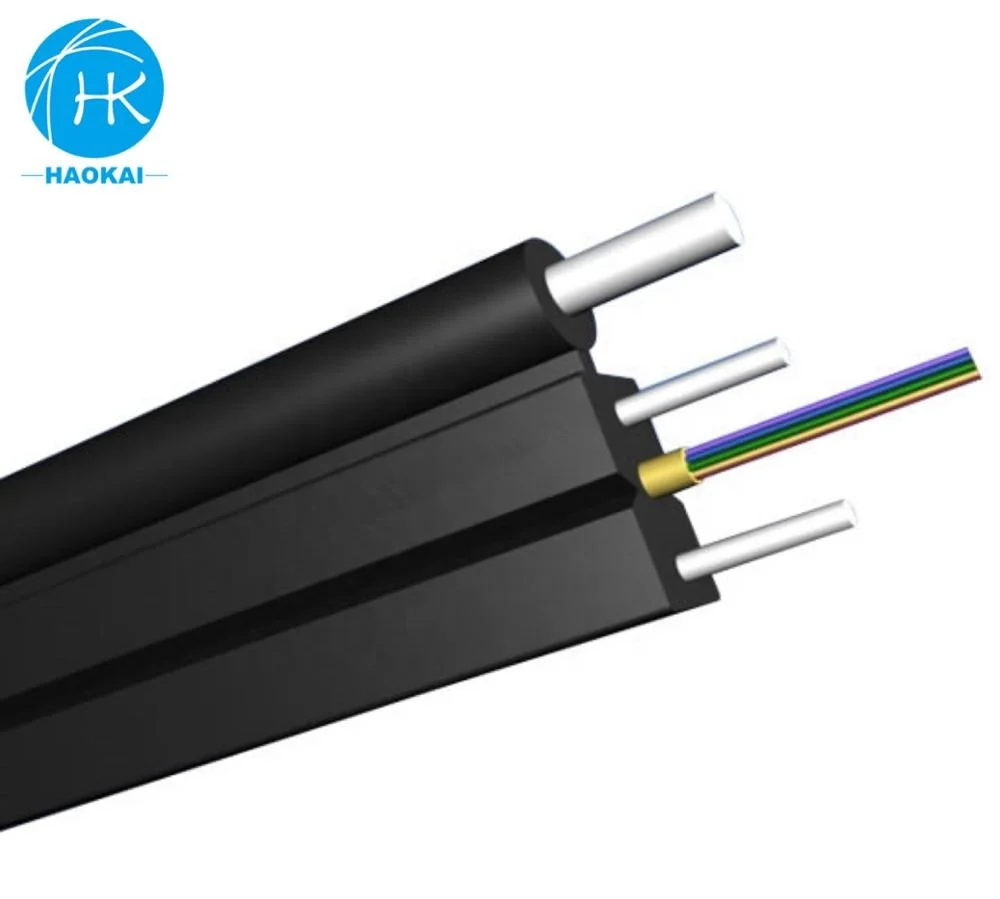 2 cores outdoor FTTH drop fiber cable 4 cores self-supporting fibre optic cable 2km