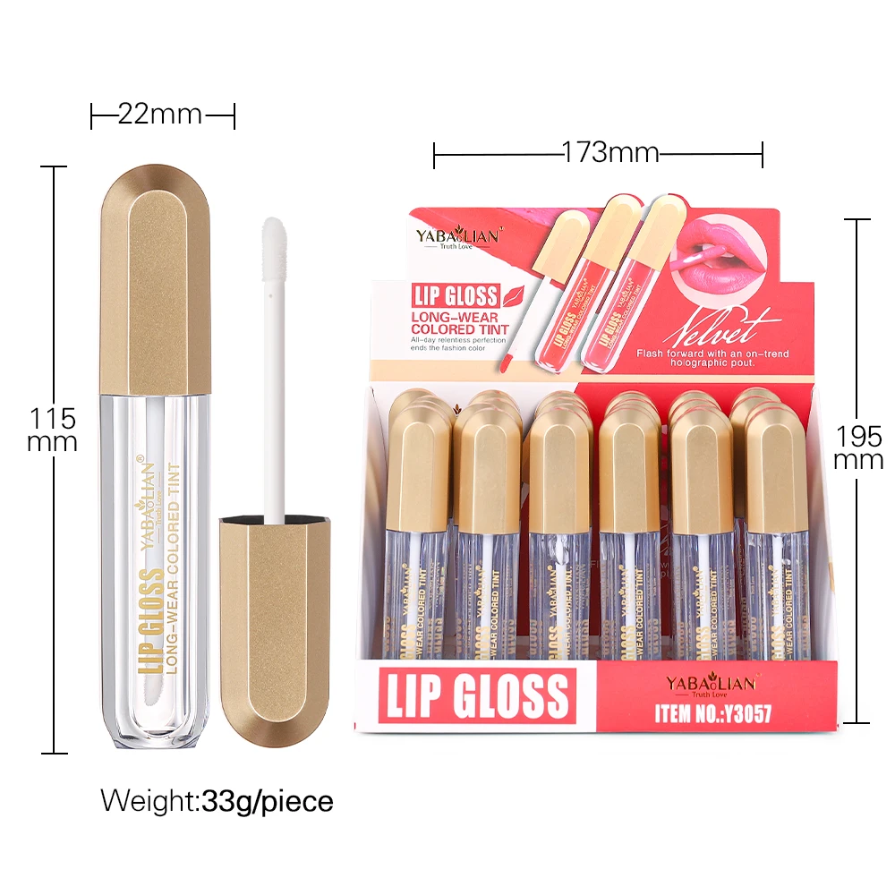 Romantic Luxury Matte Lip Gloss Lip Balm Professional Makeup Cosmetic Long-lasting Liquid Lipstick Transparent Waterproof Female